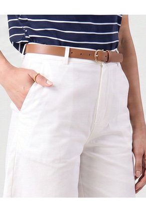 Bermuda Larga Unicolor Para Mujer Para Mujer Blanco Patprimo