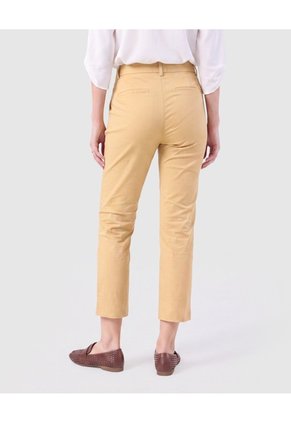 Pantalón Capri Ajustado De Tiro Medio Mujer Para Mujer Amarillo Patprimo