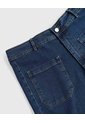 Jeans Culotte Con Bolsillos Frontales Para Mujer Curvy  Para Mujer Azul Patprimo de Patprimo
