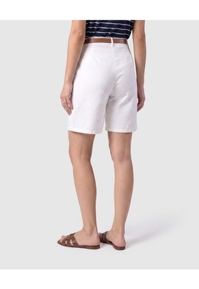 Bermuda Larga Unicolor Para Mujer Para Mujer Blanco Patprimo