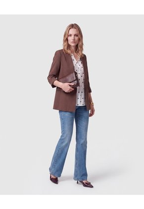 Jeans De Corte Flare Para Mujer Para Mujer Azul Patprimo