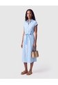 Vestido Camisero Midi Para Mujer  Para Mujer Azul Patprimo de Patprimo