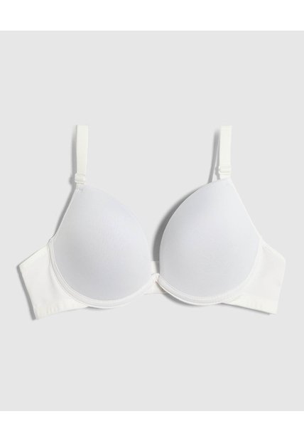 Brasier Media Copa Unicolor   Para Mujer Blanco Patprimo