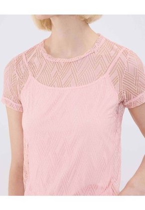 Camiseta Para Mujer Manga Corta Cuello Redondo Color Rosa Marca Patprimo #30093704