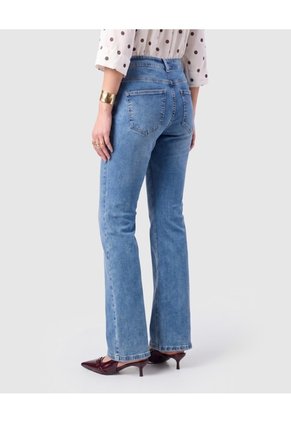 Jeans De Corte Flare Para Mujer Para Mujer Azul Patprimo