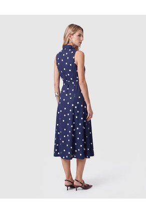 Vestido Camisero Sin Mangas Para Mujer  Para Mujer Azul Patprimo