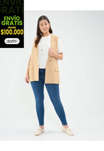 Jean Para Mujer Push Up Color Azul  Marca Patprimo #14160243 Patprimo