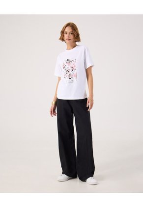 Camiseta Estampada   Para Mujer Blanco Patprimo