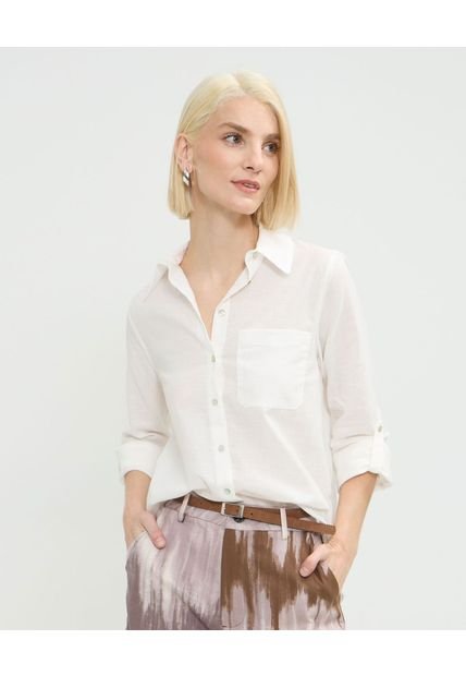 Camisa Para Mujer Manga Larga Color Blanco Marca Patprimo #30010697
