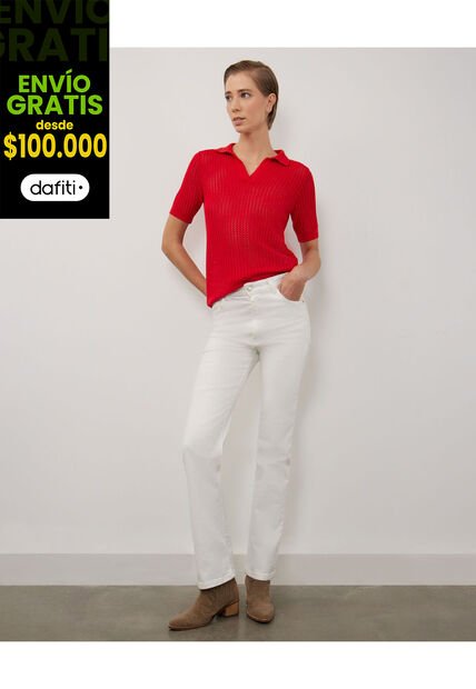 Jean Para Mujer Straight Color Beige Marca Patprimo #30160365