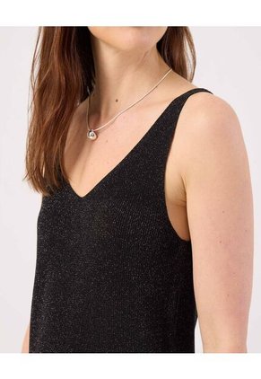 Camiseta Para Mujer Manga Sisa Cuello V Color Negro Marca Patprimo #30093769