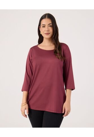 Camiseta Para Mujer Manga 3/4 Cuello Redondo Color Vino Marca Patprimo #14091437 Patprimo