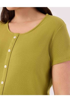 Camiseta Para Mujer Manga Corta Cuello Redondo Color Verde Marca Patprimo #14091442