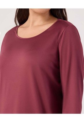 Camiseta Para Mujer Manga 3/4 Cuello Redondo Color Vino Marca Patprimo #14091437