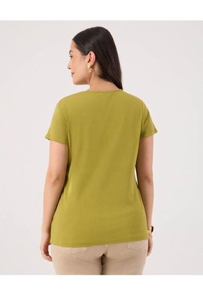 Camiseta Para Mujer Manga Corta Cuello Redondo Color Verde Marca Patprimo #14091442