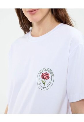 Camiseta Para Mujer Manga Corta Color Blanco Marca Patprimo #30093662