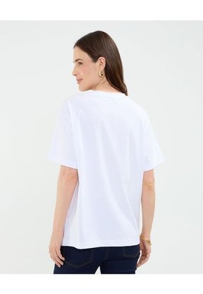 Camiseta Para Mujer Manga Corta Color Blanco Marca Patprimo #30093662