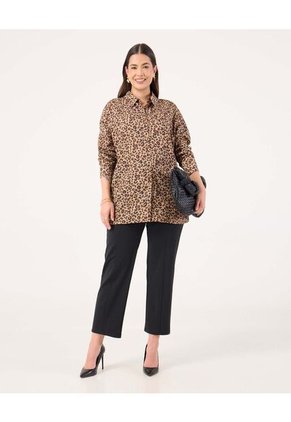 Camisa Para Mujer Manga Larga Color Café Marca Patprimo #14010200