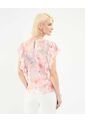Blusa Estampada Con Boleros  Para Mujer Rosa Patprimo de Patprimo