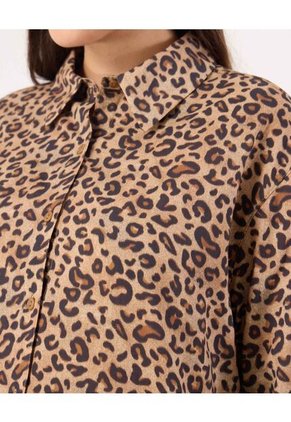 Camisa Para Mujer Manga Larga Color Café Marca Patprimo #14010200