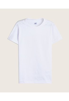 Camiseta Interior Para Niño Interior M/C Lisa C/R Color Blanco Marca Patprimo #59202Tp