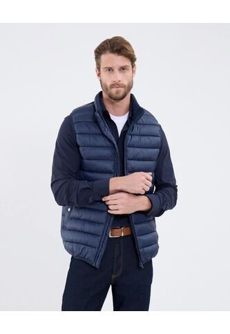 Chaleco Para Hombre Acolchado Color Azul Marca Patprimo #44250009 Patprimo