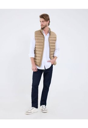 Chaleco Para Hombre Acolchado Color Beige Marca Patprimo #44250009