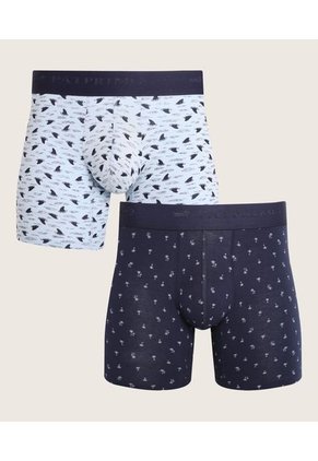 Boxer X2 Para Hombre Filete Medio Color Azul Marca Patprimo #44000323