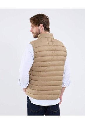 Chaleco Para Hombre Acolchado Color Beige Marca Patprimo #44250009