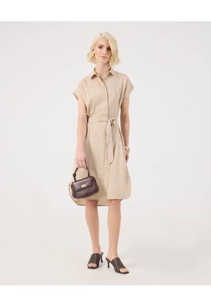 Vestido Para Mujer M/C Medio Color Beige Marca Patprimo #30171057