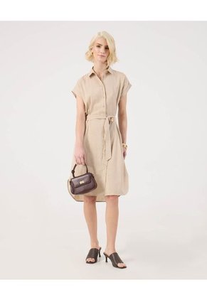 Vestido Para Mujer M/C Medio Color Beige Marca Patprimo #30171057