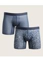 Boxer X2 Para Hombre Fleat Seamer Medio Color Azul Marca Patprimo #44000328 de Patprimo