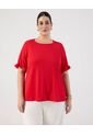 Camiseta  Para Mujer Manga Corta Cuello Redondo Color Rojo Marca Patprimo #14091457 de Patprimo