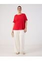 Camiseta  Para Mujer Manga Corta Cuello Redondo Color Rojo Marca Patprimo #14091457 de Patprimo