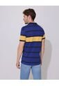 Polo Preteñida, Cuello Y Puños Tejidos, Silueta Slim Fit Azul  Para Hombre Azul Patprimo de Patprimo
