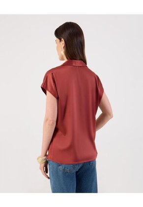 Blusa  Para Mujer Manga Corta Color Naranja Marca Patprimo #30127768