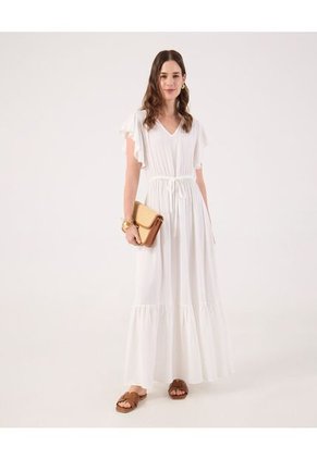 Vestido Para Mujer M/C Largo Color Blanco Marca Patprimo #30171072