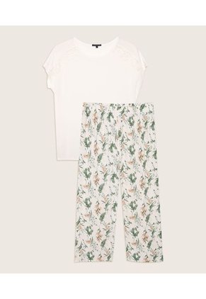 Pijama Mujer Patprimo M/C Blanco Viscosa