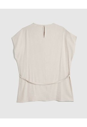 Blusa Para Mujer Manga Corta Color Crema Marca Patprimo #14121404