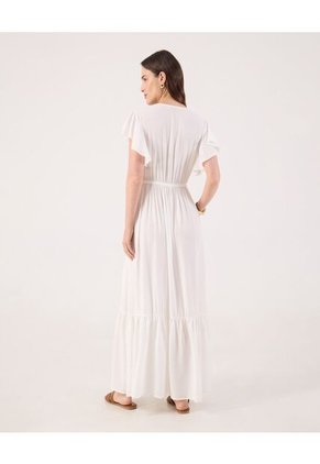 Vestido Para Mujer M/C Largo Color Blanco Marca Patprimo #30171072