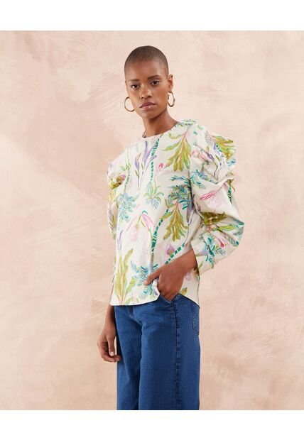 Blusa Para Mujer Manga 3/4 Color Verde  Marca Patprimo #30123282