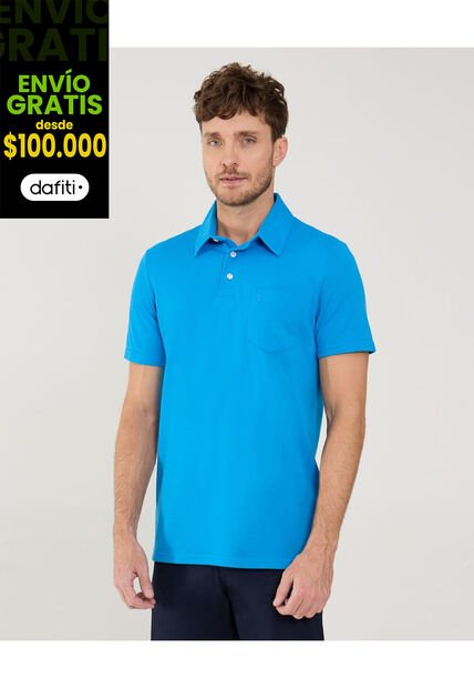 Polo Para Hombre Cuello Maquina Con Bolsillo Color Azul Claro Marca Patprimo #44112699