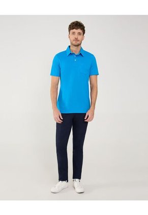 Polo Para Hombre Cuello Maquina Con Bolsillo Color Azul Claro Marca Patprimo #44112699