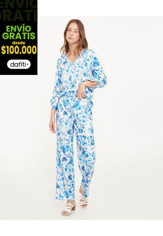 Pantalón Para Mujer  Color Azul  Marca Patprimo #30071798 Patprimo