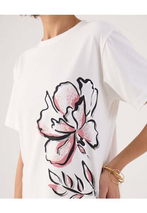 Camiseta Para Mujer Manga Corta Cuello Redondo Color Blanco Marca Patprimo #30093859