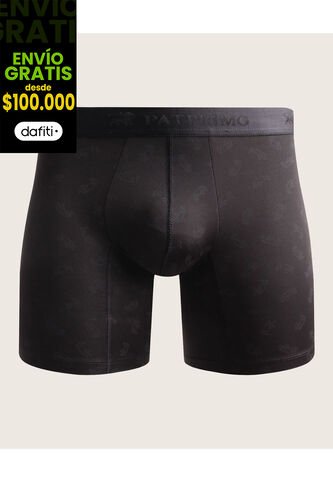 Boxer X1 Para Hombre Fleat Seamer Medio Color Negro Marca Patprimo #44000194 Patprimo