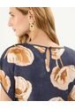 Blusa Estampada Con Anudado  Para Mujer Azul Patprimo de Patprimo