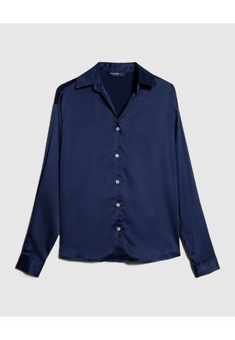 Camisa Para Mujer Manga Larga Color Azul Oscuro Marca Patprimo #30010660 Patprimo