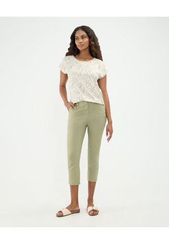 Pantalón Para Mujer Capri Color Verde Marca Patprimo #30072001 Patprimo