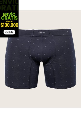 Boxer X1 Para Hombre Filete Medio Color Azul Marca Patprimo #44000431 Patprimo